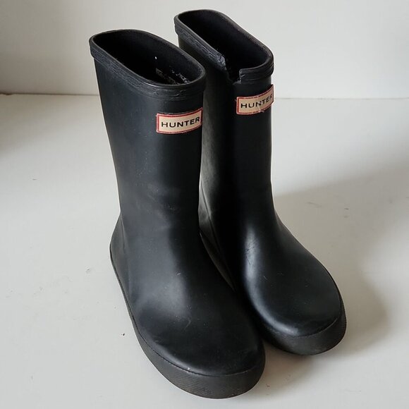 HUNTER | Kids First Classic Rain Boots black Sz 12 - Picture 2 of 5